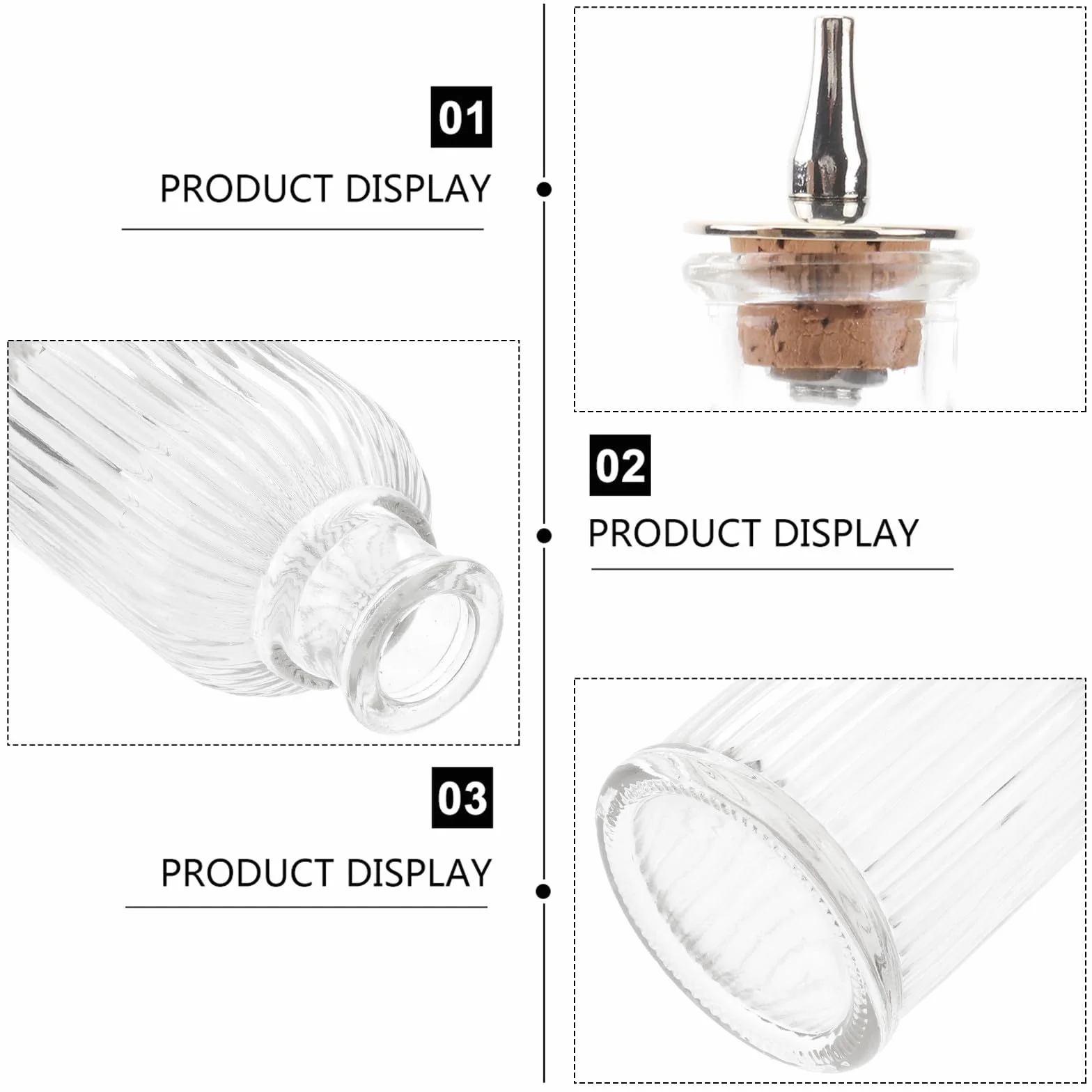 Botella Dispensadora de Vidrio de 90 Ml para Whisky y Absenta con Tapa, Elegante y Moderna para Fiestas y Cualquier Ocasión Color Aleatorio
