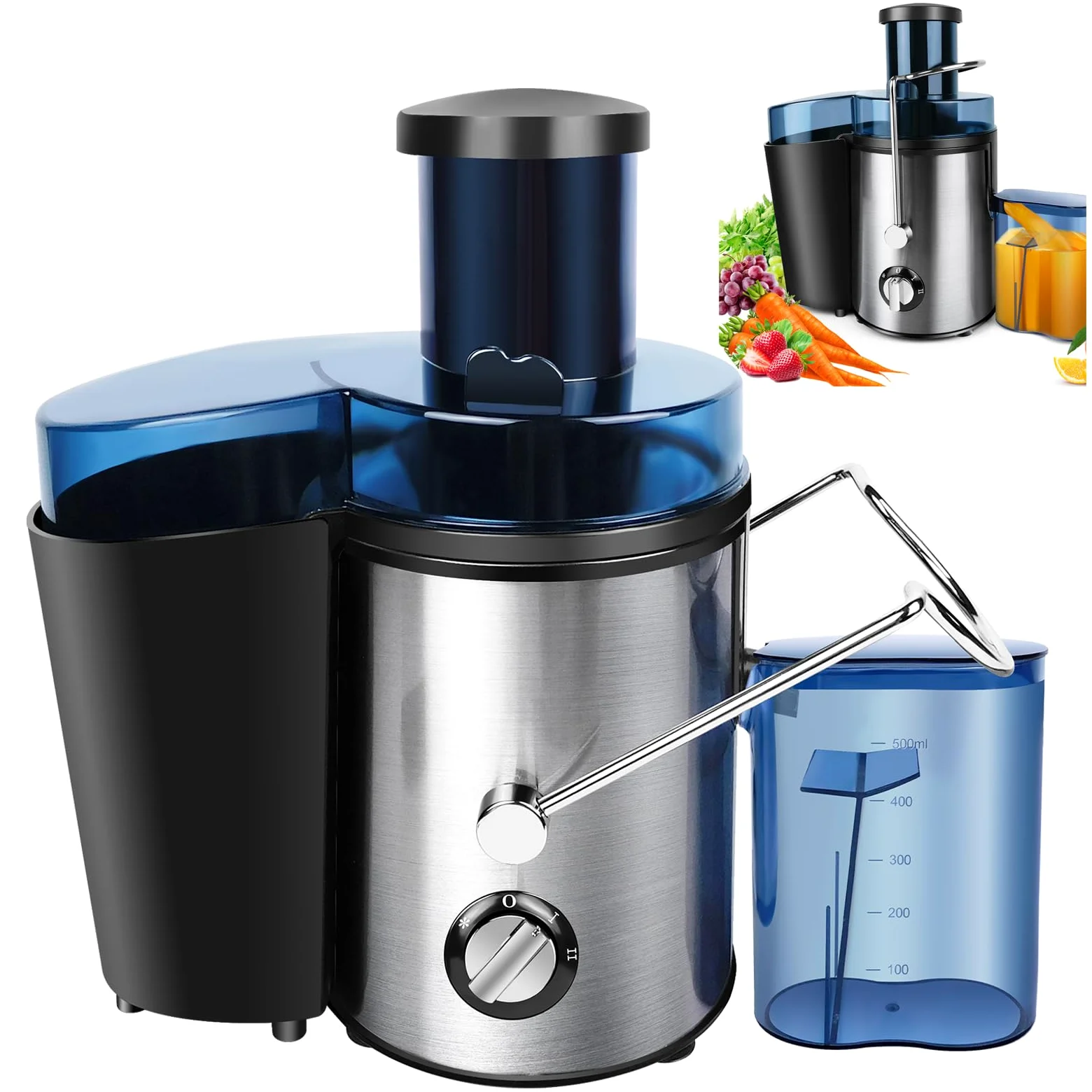 Exprimidor de prensa en frío lento, extractor de jugo pulposo, 1000 W, 240 V