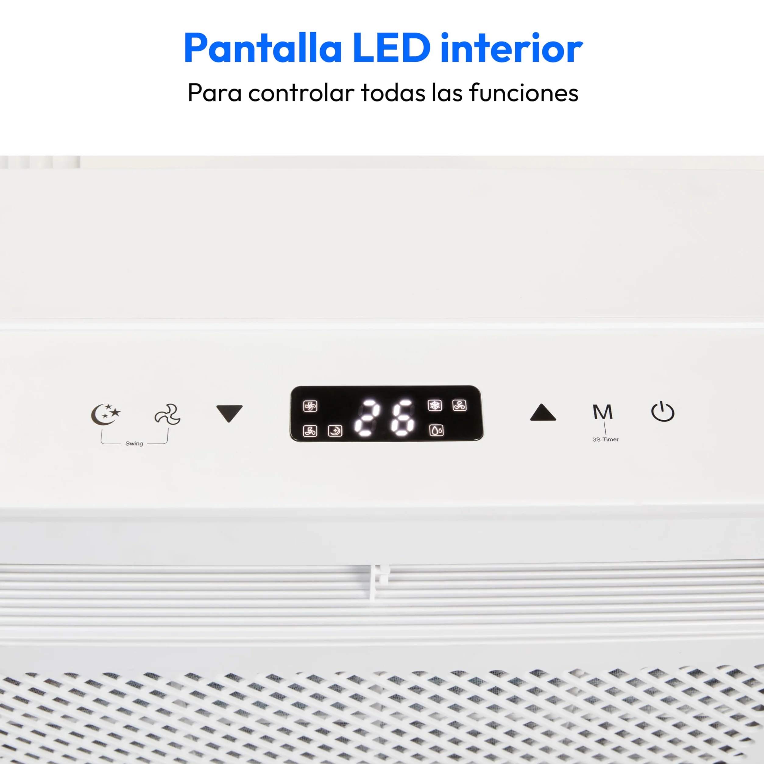 MEDION Smart Split Aire Acondicionado Caravana P502 (5000 BTU, 3 en 1, Refrigeración, Deshumidificación, Ventilador, hasta 12 m², ideal para caravanas, Campers, Modo Nocturno, WiFi, App, MD 37735)