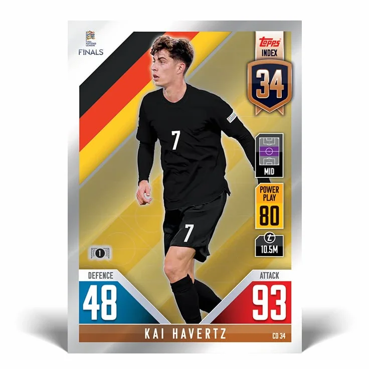 Topps Match Attax 101 Tarjetas de fútbol UEFA Nations League Finals Caja completa 24 paquetes 240 cartas