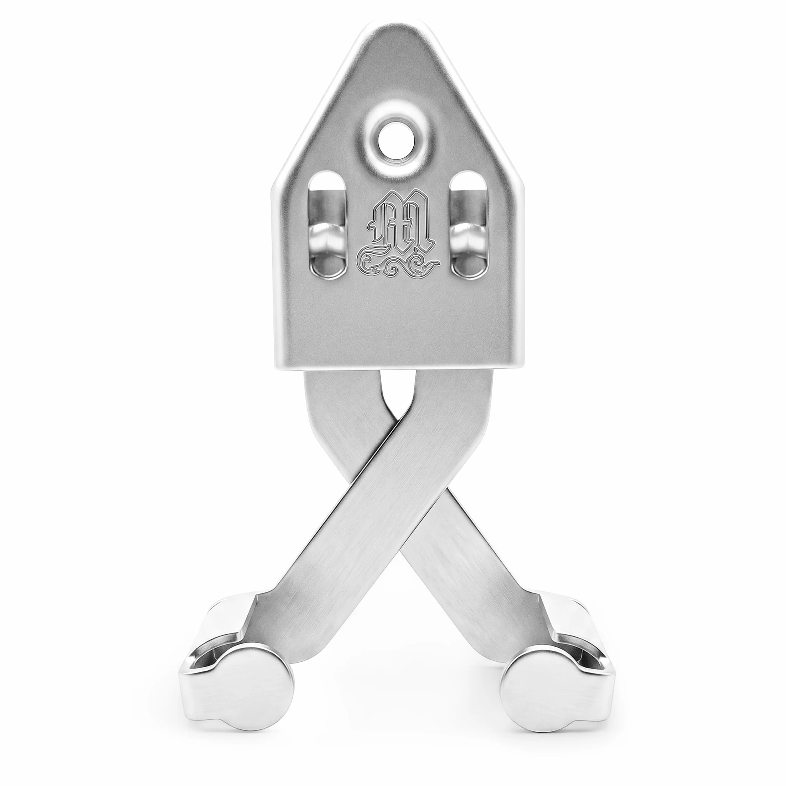 Mythrojan Soporte de pared universal de metal plateado grande para espada individual