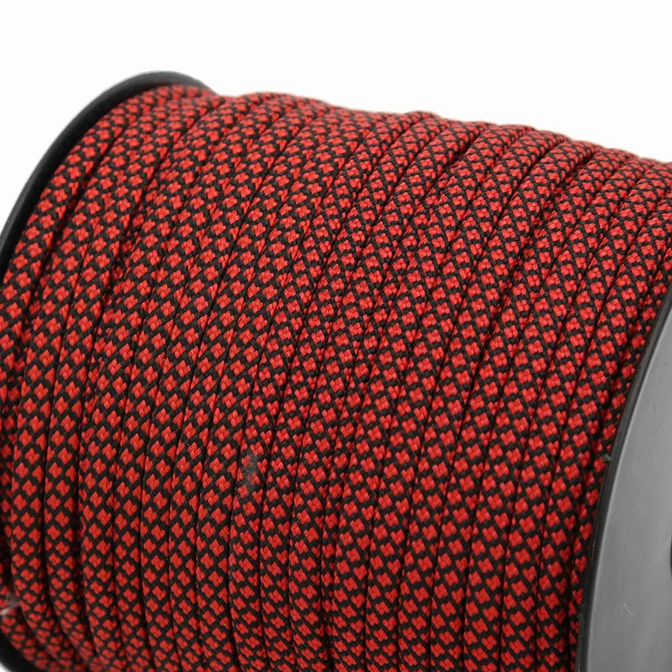 Rollo de 7 Core Paracord 50M 4mm Grueso para Camping Tejer Pulsera (Rojo)