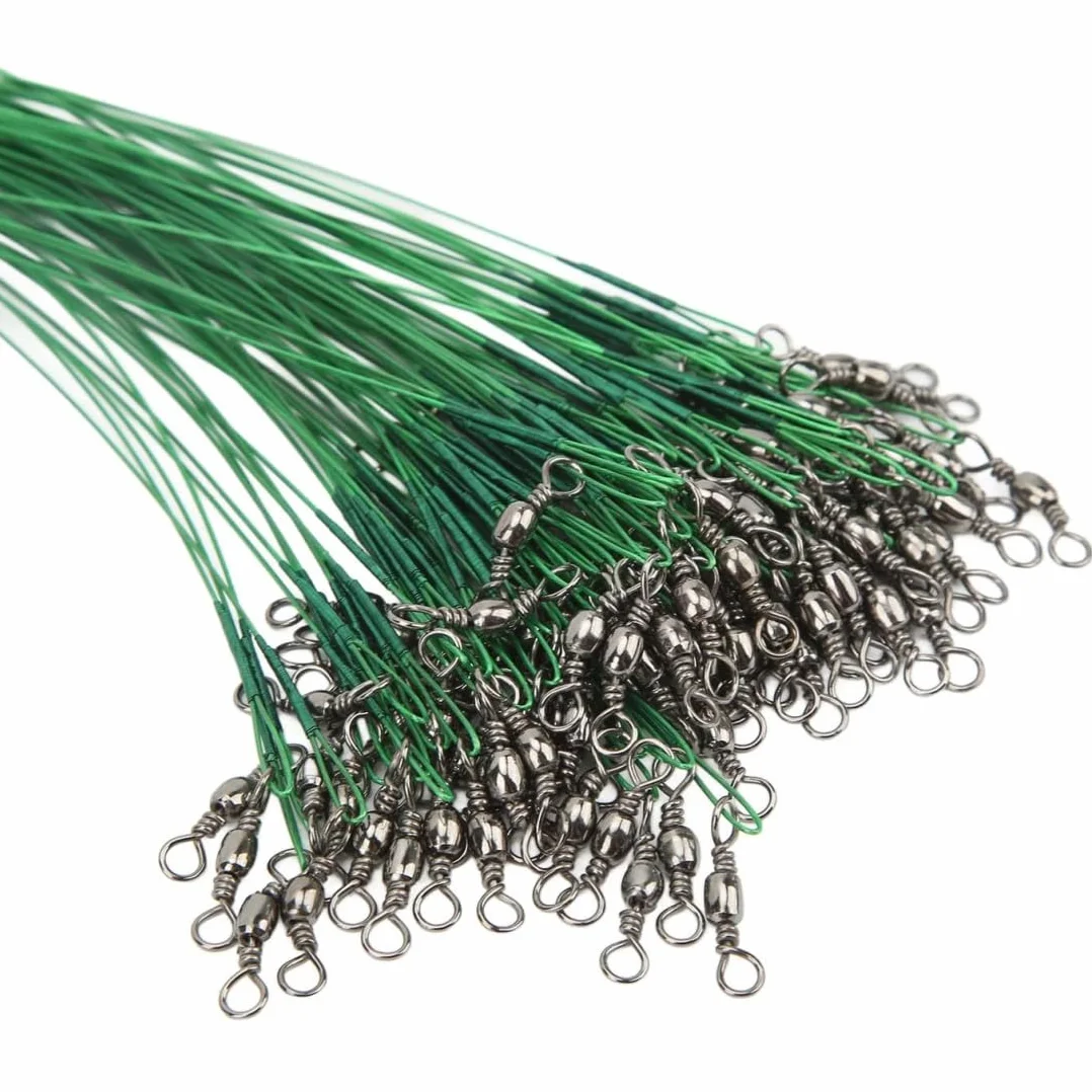Anzuelos de pesca de acero inoxidable antimordedura 50 piezas 5 tamaños para lucio