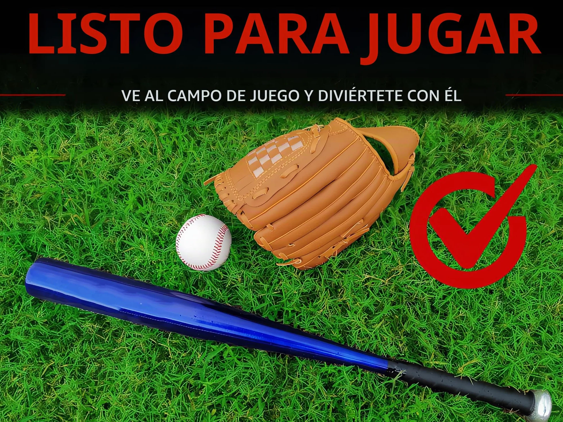 Set de Bates de Sóftbol y Béisbol con Guante y Pelotas, Bate de Aluminio de 63 cm/25 Pulgadas