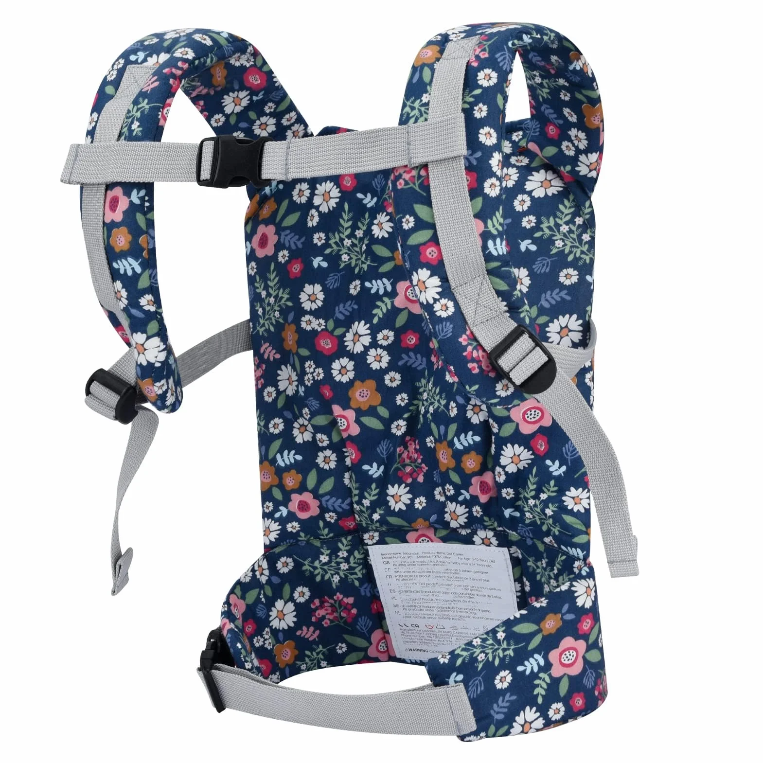 Bebamour Portamuñecas para niñas 3 en 1 fular suave 100% algodón accesorios para muñecas (Daisy)