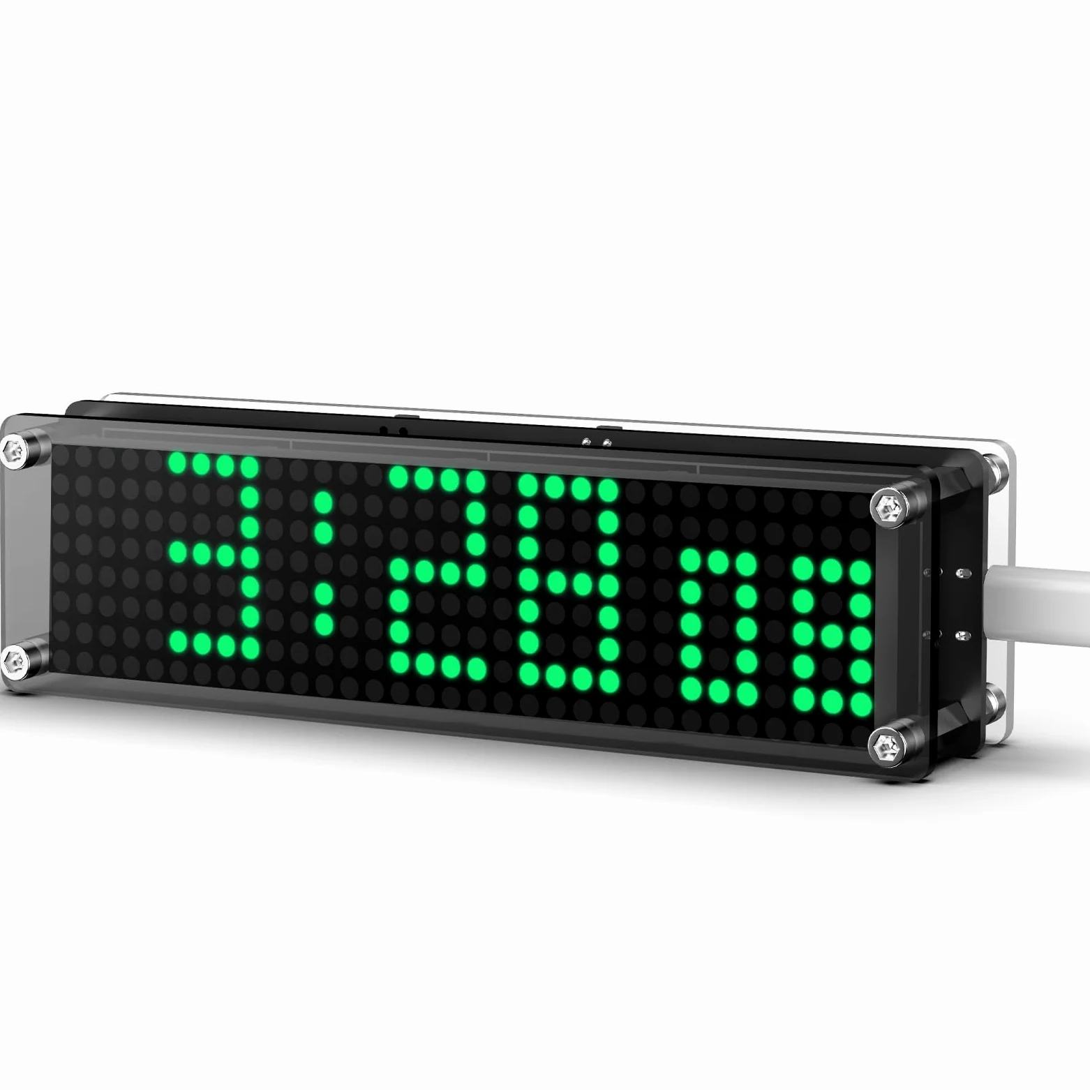 Reloj inteligente con WiFi para geeks, reloj digital LED de escritorio con sincronización NTP personalizada, fecha, día de semana y segundos, reloj electrónico para estudios, salas de control