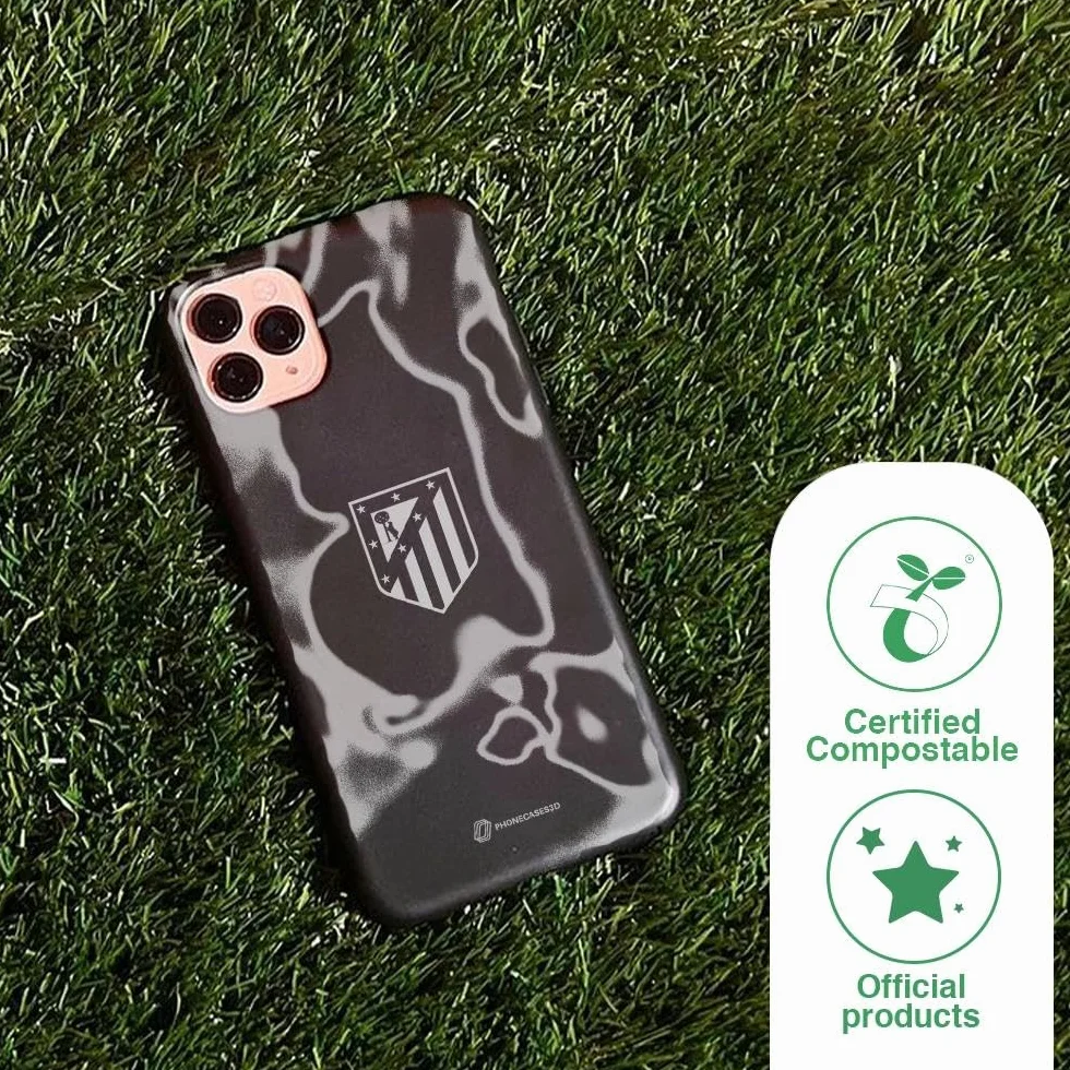 Samsung Galaxy S24 Funda Móvil Atlético de Madrid Tie Dye Negro Ergonómico Ligera Resistente