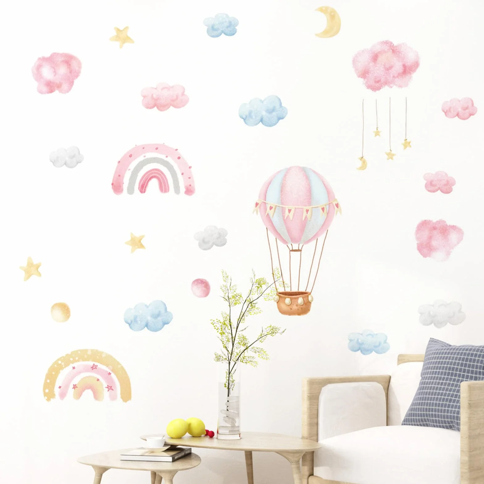 Pegatinas Pared Decorativas Extraíbles DIY Vinilos 30x90cm Infantil Guardería