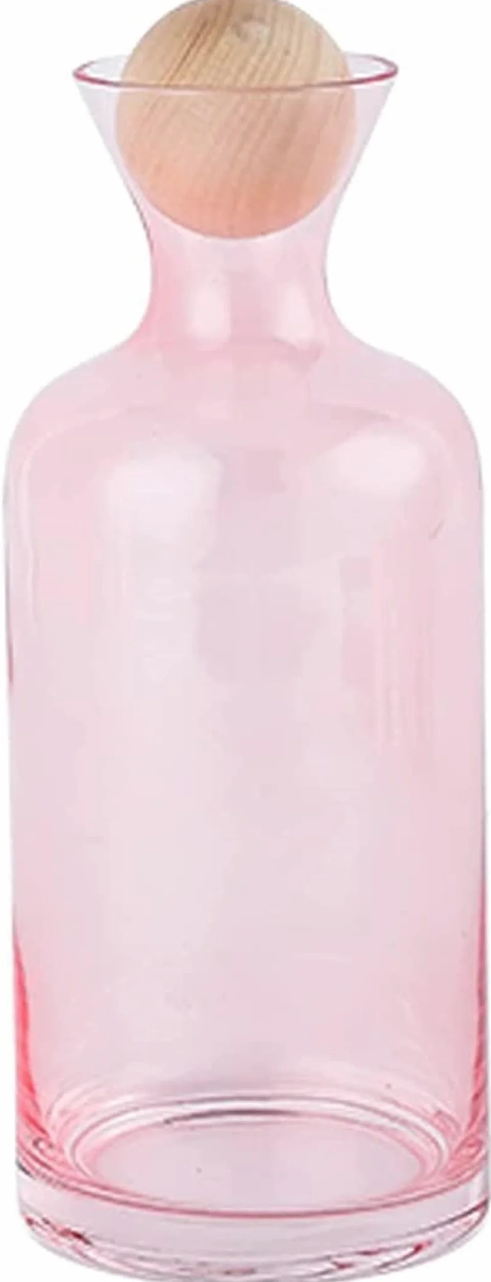 Jarra de Agua Simple Botella de Agua fría Rosa con Cubierta de Bola de Madera Jarra de Vidrio de Alta Temperatura para el hogar, la Oficina, el Restaurante y la cafetería