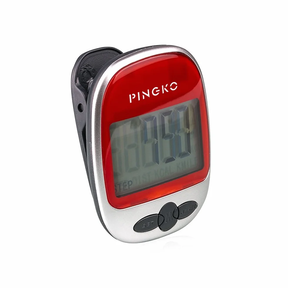 PINGKO Walking Pedometer Accurately Track Steps Portable Sport Pedometer Step/Distance/Calories/Counter Fitness Tracker 6 Colors