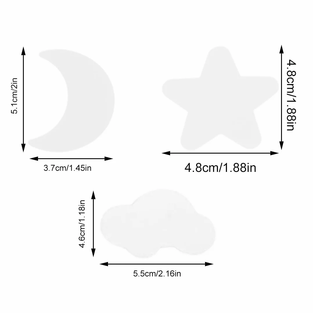Pomos para muebles infantiles, juego de 6 pomos para cajones con forma de nube/estrellas/luna, pomos de goma para niñas y niños, para tiradores de armarios, cajones, multicolor