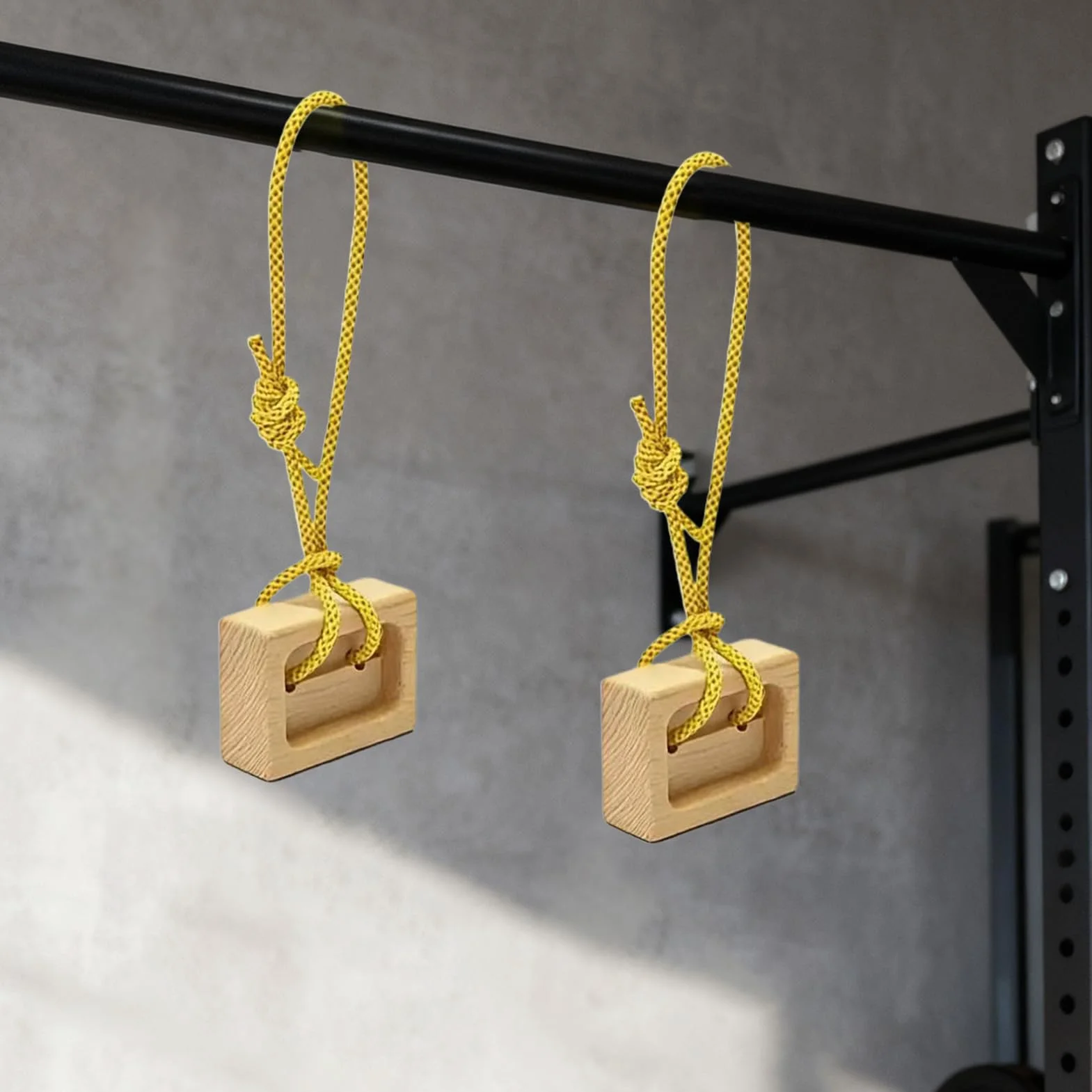 Hangboard Escalada en Roca - 1 Par Entrenador Madera Portátil para Escaladores, Mejora Fuerza de Agarre