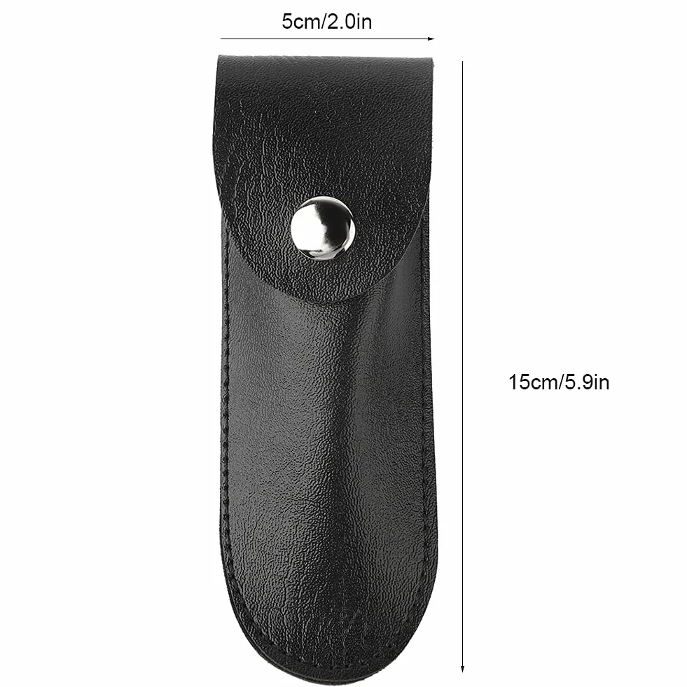 Funda de Cuero para Abrebotellas de Vino, Soporte para Bolsa de PU con Cortador de Papel de Aluminio Y Sacacorchos(Negro)