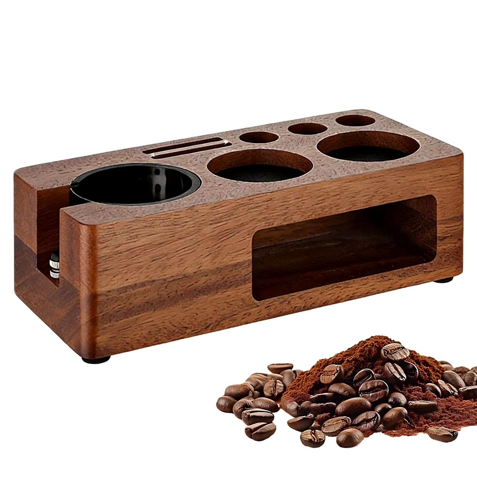 Estación De Prensado Para Café Espresso Almacenamiento Multifuncional de | Base para Tamper de Café para Hogar Cocina Dormitorio Comedor Bar Cafetería