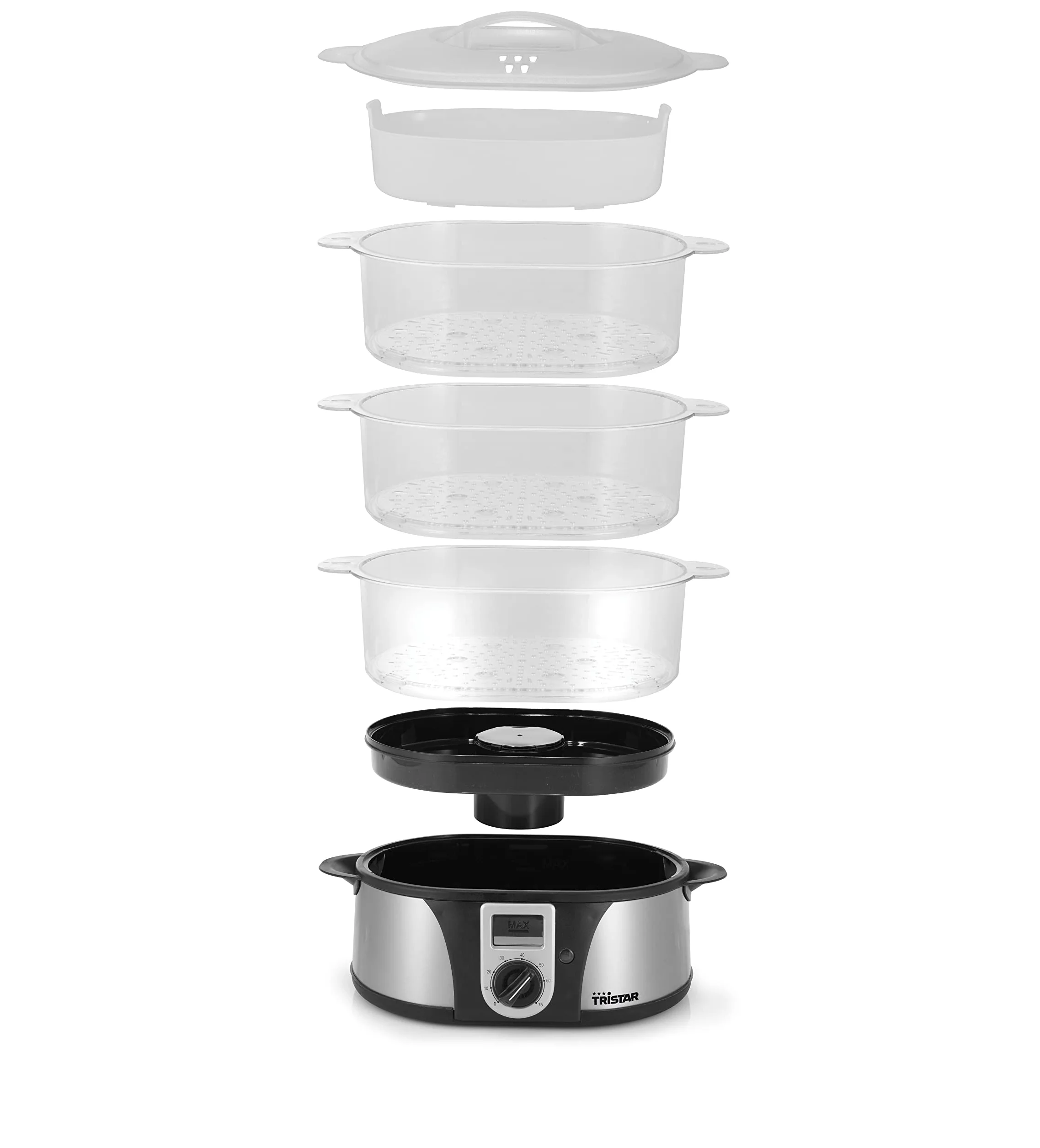 Tristar VS-3908 - Cocedora de vapor, capacidad 12 l, 3 piezas