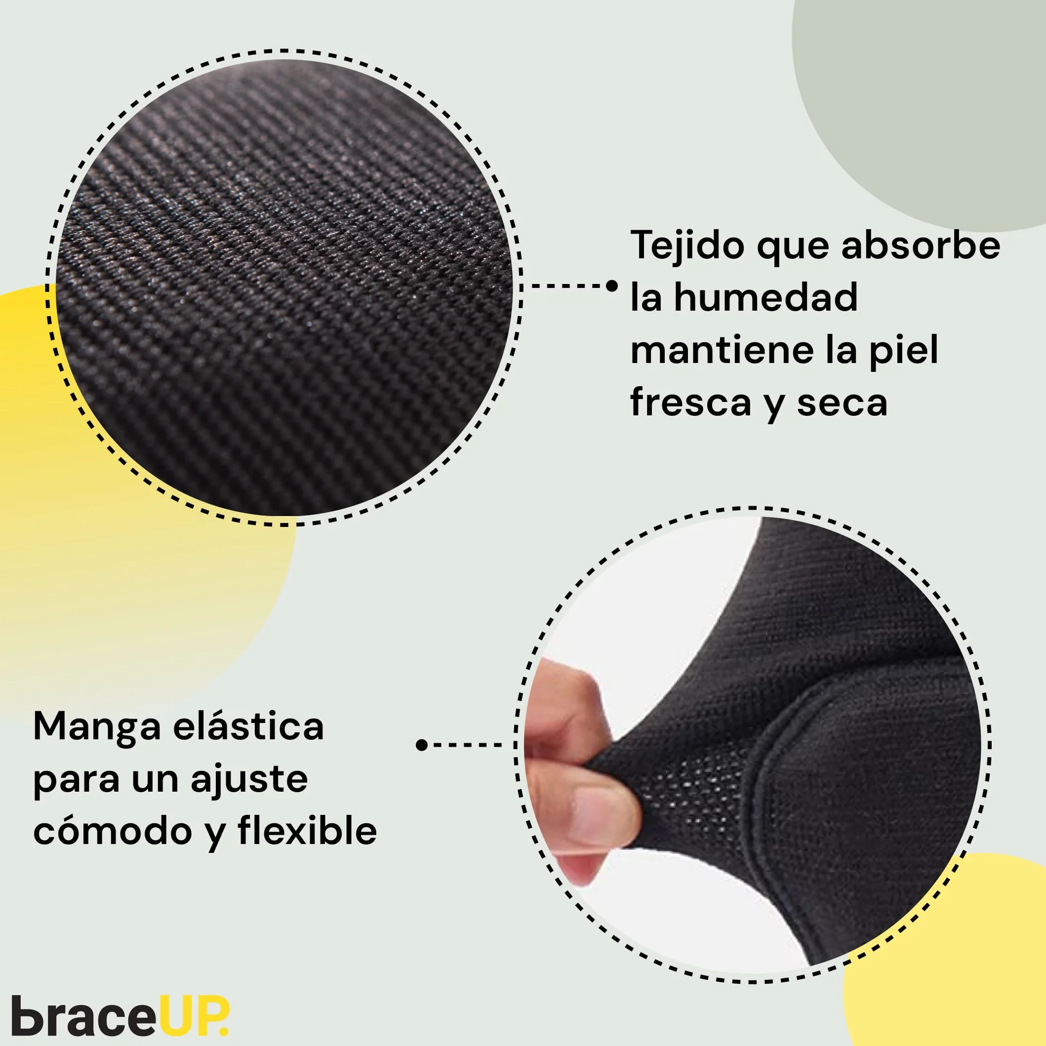BraceUP Rodilleras Voleibol Protección Deportiva Niños 8–14 Años XS