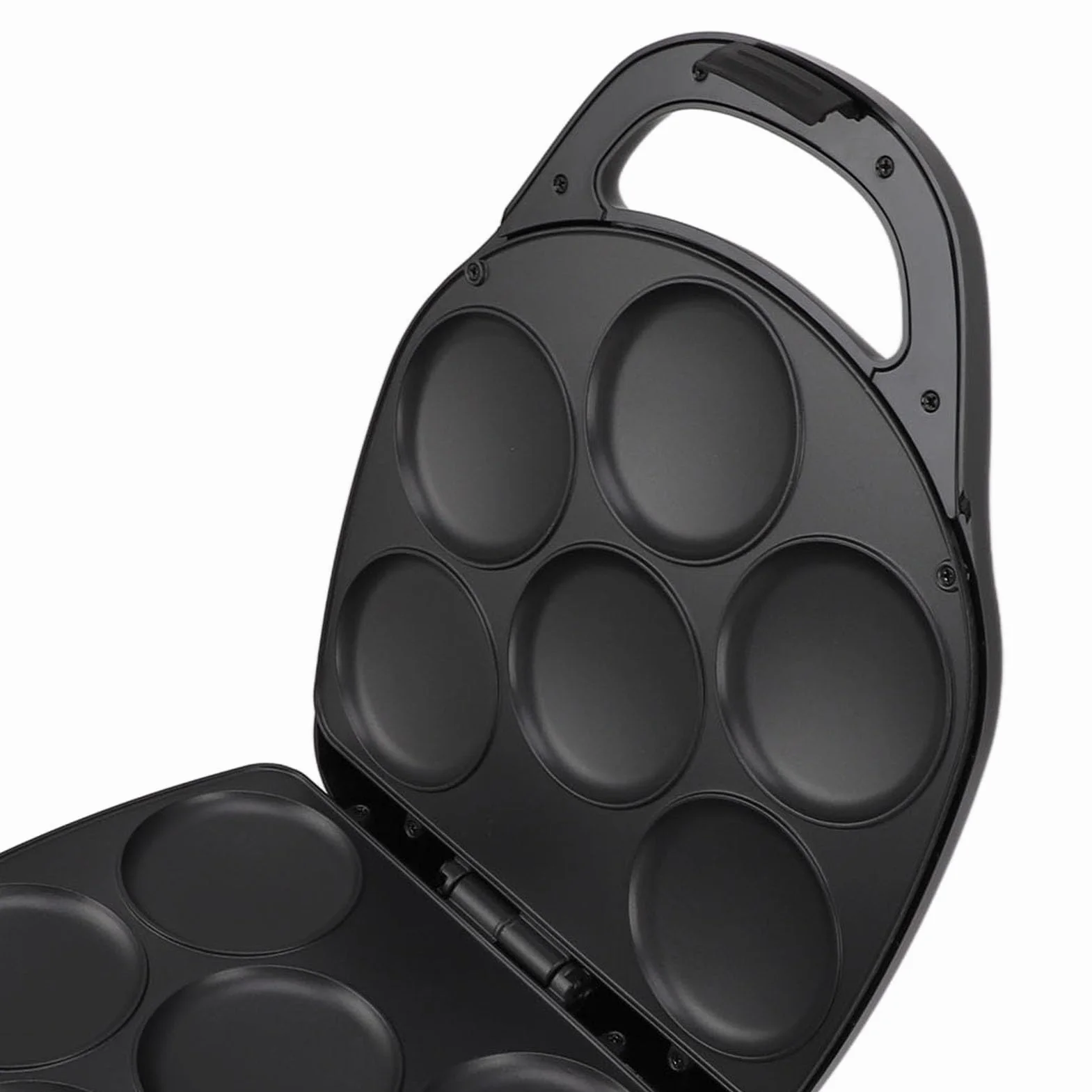 Máquina para Hacer Arepas, Fácil de Limpiar, Plancha para Panqueques de 1400 W, Calefacción de Doble Cara con 6 Ranuras de 3,5 Pulgadas para Postres (Enchufe europeo 220V)
