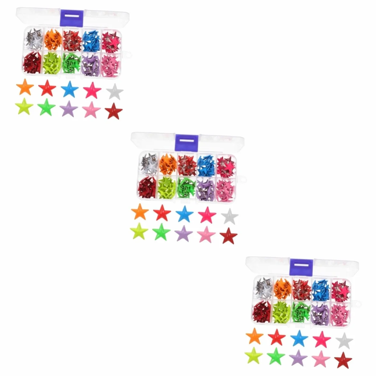 SHINEOFI 300 Piezas Clavos Estrella De Cinco Puntas Estrella De Cinco Puntas Uñas Accesorio Diy Tachuelas Para Ropa Pernos Prisioneros De Bricolaje Punk Encantos De Remache Remaches Metal