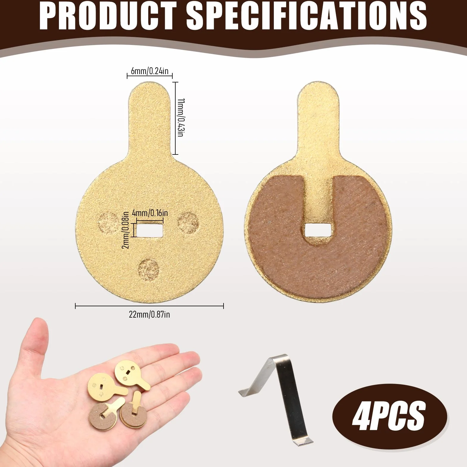 Pastillas de Freno de Sinterizado para Hitway H5 KUGOO G2 Pro Scooter