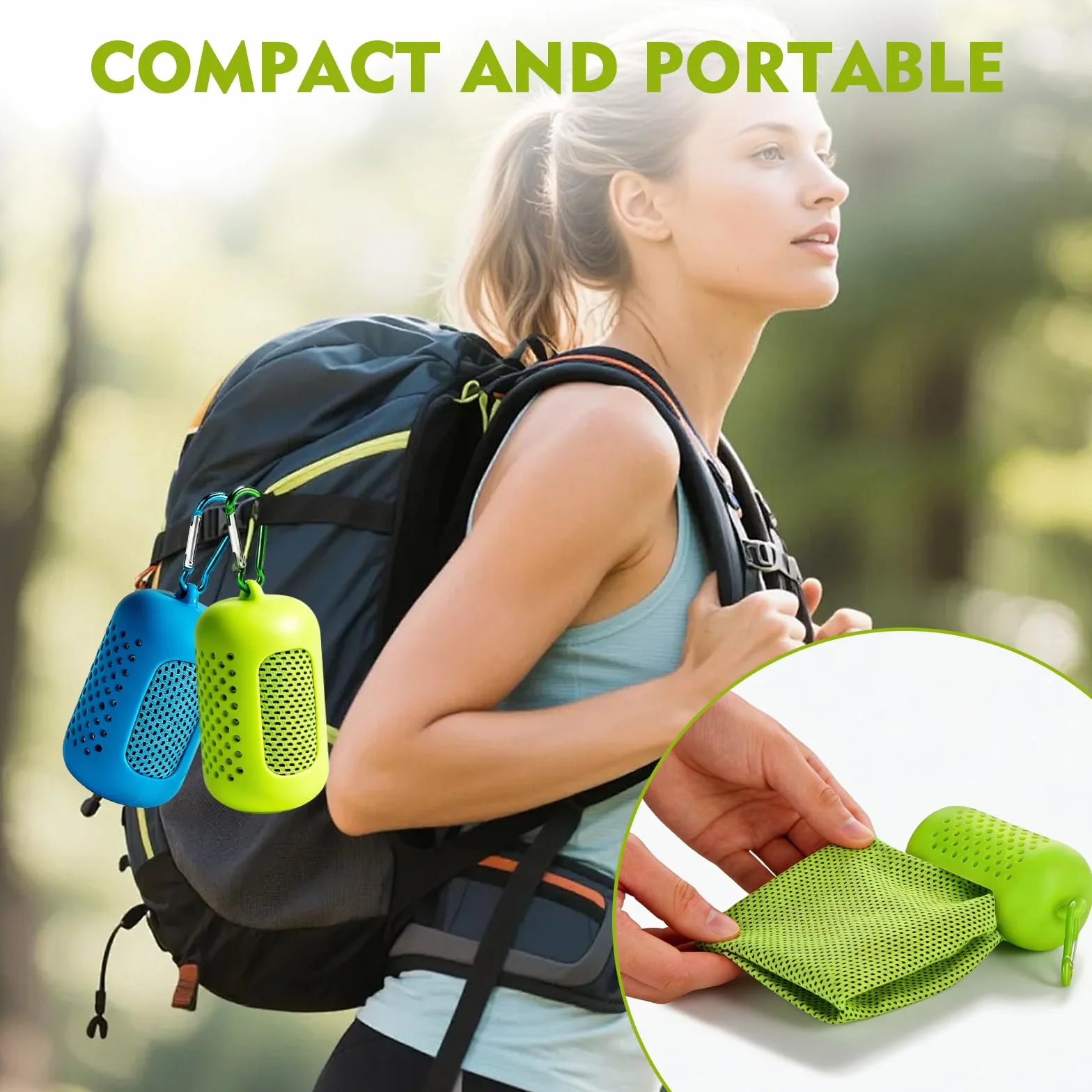 Toalla Refrescante 30x90 cm Microfibra Secado Rápido 4 Unidades con Funda