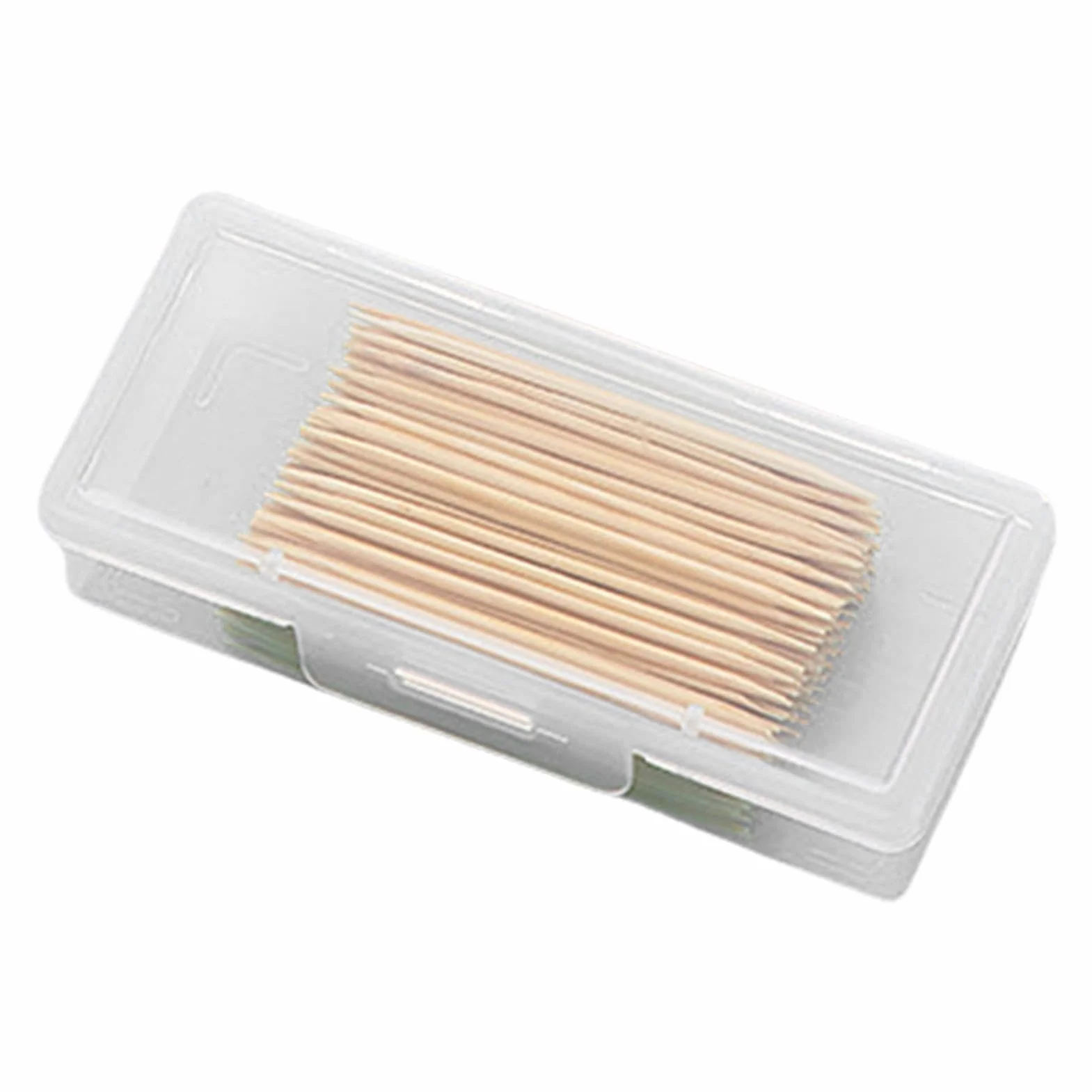 Hisopo de algodón – Organizador de soporte para uso de tocador, estuche de almacenamiento portátil transparente con compartimento compacto y recipiente de accesorios de baño para palillos de oídos