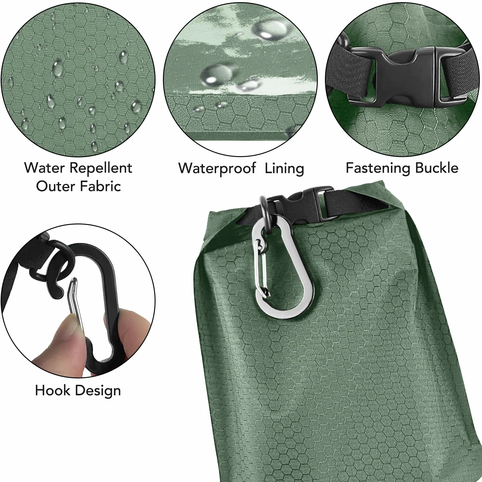 Contenedor de Jabón de Viaje Bolsa de Jabón Jabonera a Prueba de Fugas con Bolsa de Malla para Enjabonar y Gancho Jabonera de Secado Rápido Adecuado para Acampar y Actividades al Aire Libre (Verde)