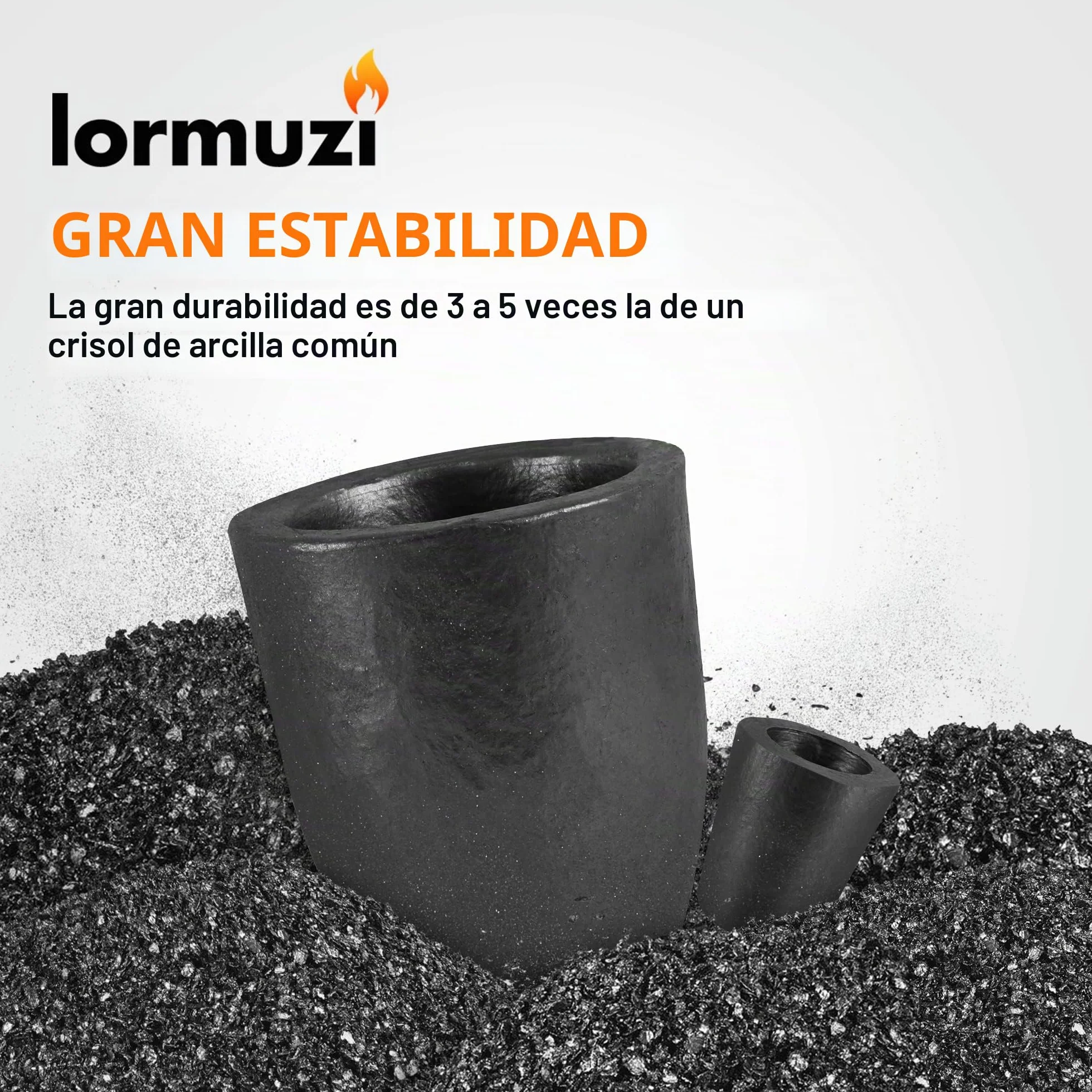 Crisol de grafito de carburo de silicio 6KG-640ML,Crisol de fusión para fundir metal,Resiste las altas temperaturas de 1800 (3272° F,Fundición de fundición Refinación de aluminio oro plata cobre