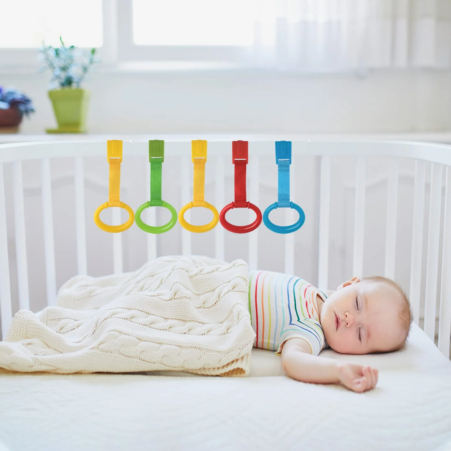 LUOHONG Juego de Anillo de Cuna, Anillas Parque Bebe, Talla Grande, Cuna para Aprender a Estar de Pie