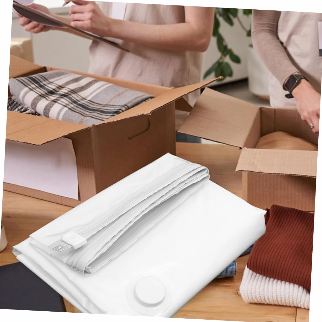 2 Bolsas de Vacío para Colchones y Ropa, Compresión al Vacío Reutilizables para Ahorro de Espacio, Almacenamiento Seguro y Sellado Eficaz