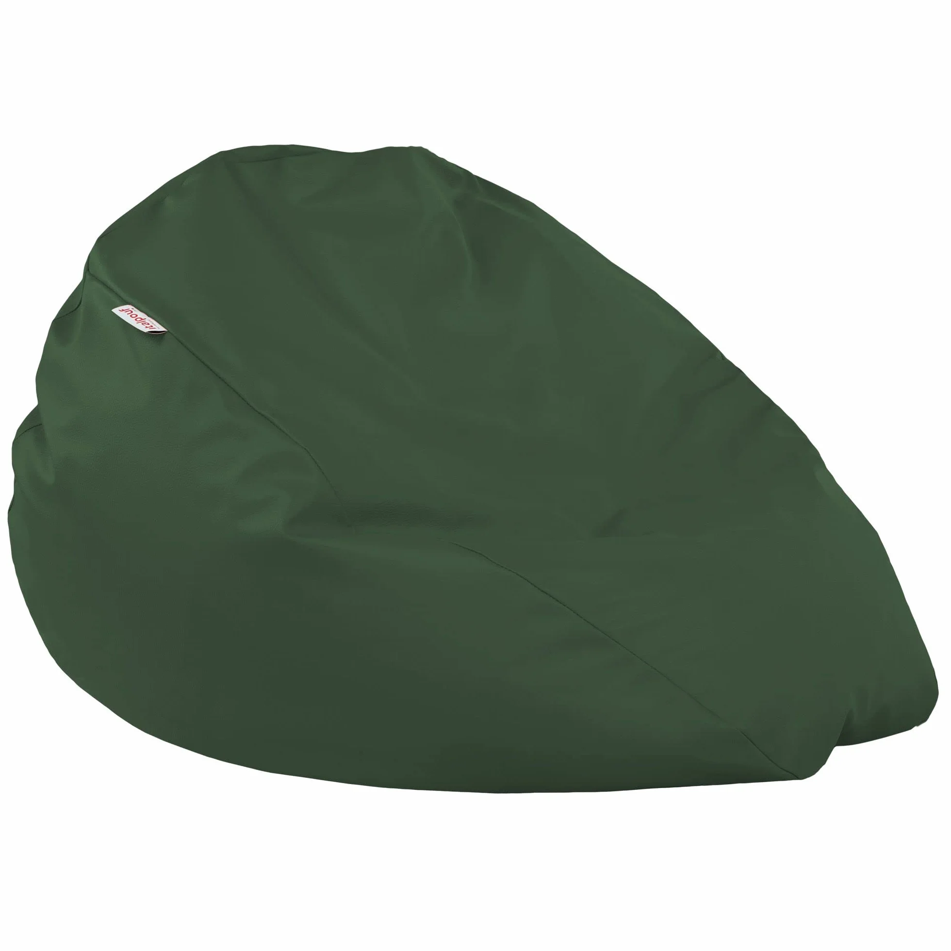 Puff Pera L, Polipiel, Puff Infantiles con Relleno Incluido, Interior, Bolsa de Frijoles, Sillón, Certificado, Verde Oscuro