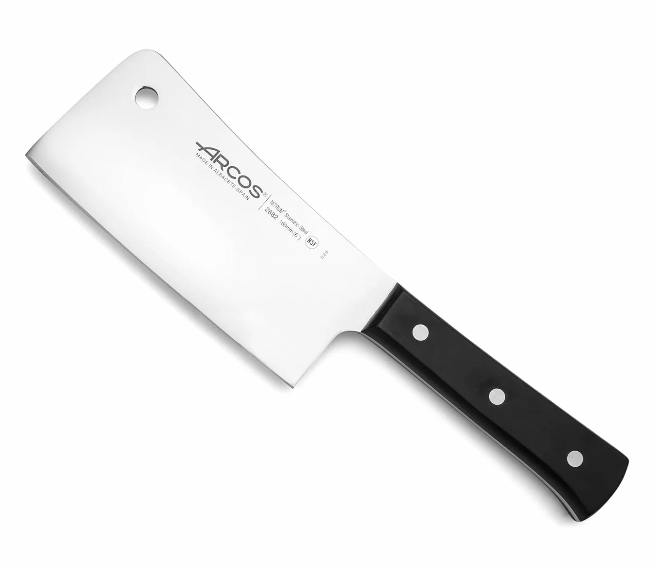 Arcos Cuchillo Carnicero Nitrum Acero Inoxidable 160 mm 477 gr Profesional Deshuesar Mango Ergonómico POM Negro