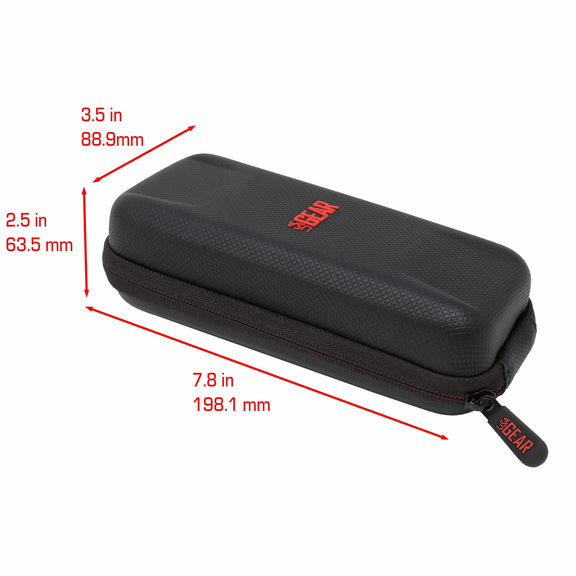 USA Gear Funda para Dardos - Estuche 3 Dardos de Punta Blanda con Compartimento Puntas de Plástico, 12 Ranuras Plumas, Varillas y Otros Accesorios - Diseño de Espuma con Cierre Seguridad (Rojo)