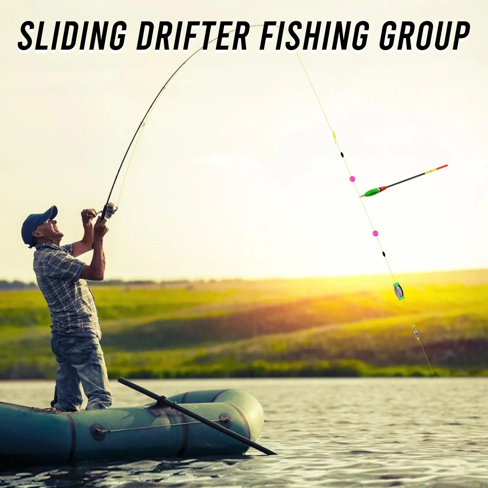 THKFISH Juego de 5 flotadores de Pesca de Madera Colores Vivos 2,5+3g 2,5+2,5g 2,0g 2,0+2,0g