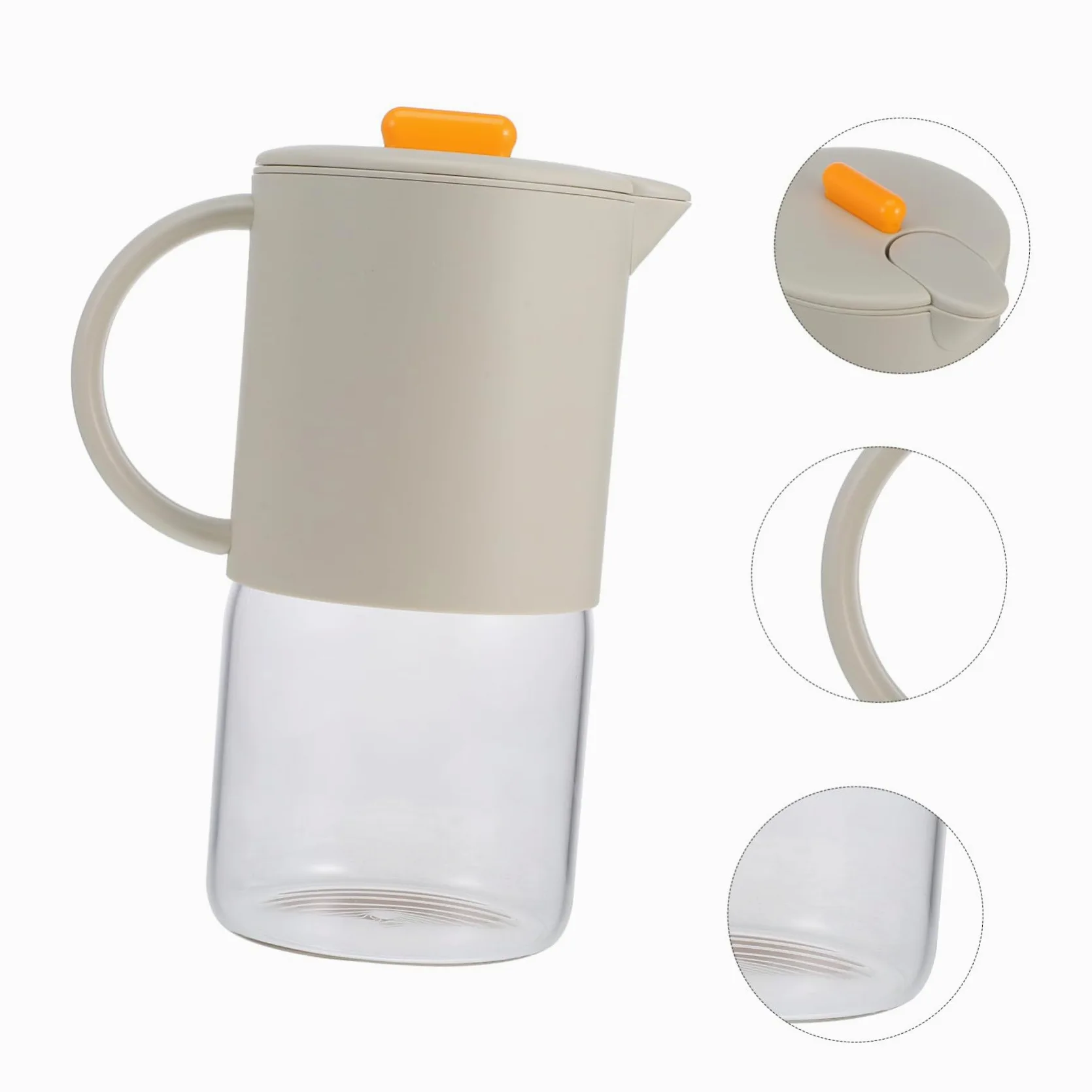 Cabilock Jarra de Agua Grande Capacidad con Asa para Bebidas Frías y Té Casa Contenedor Multiuso para Zumo y Agua Diseño Estable y Fácil de Usar