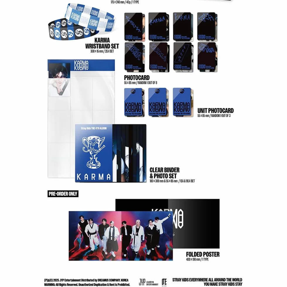 STRAY KIDS KARMA Limited VER. 4º álbum + regalo de preventa y 3 tarjetas fotográficas