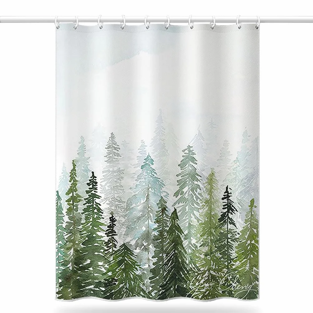 NZPOST Cortina De Ducha De Baño Cortina De Ducha Cortina De Puerta De Inodoro De Baño Cortina De Ducha Impermeable De Poliéster Cortina De Partición De Baño con Gancho para Hom