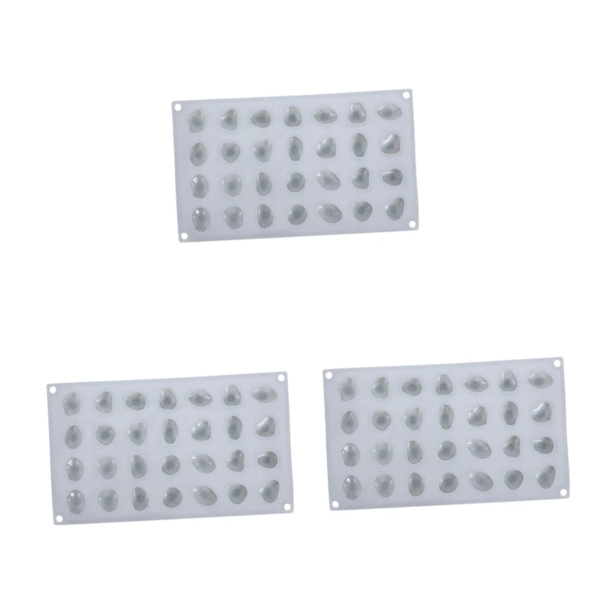 3 Piezas Molde de Silicona para Chocolate y Fondant Diseño de Piedras Suaves Molde Flexible para Repostería DIY Fácil Desmoldeo y Limpieza