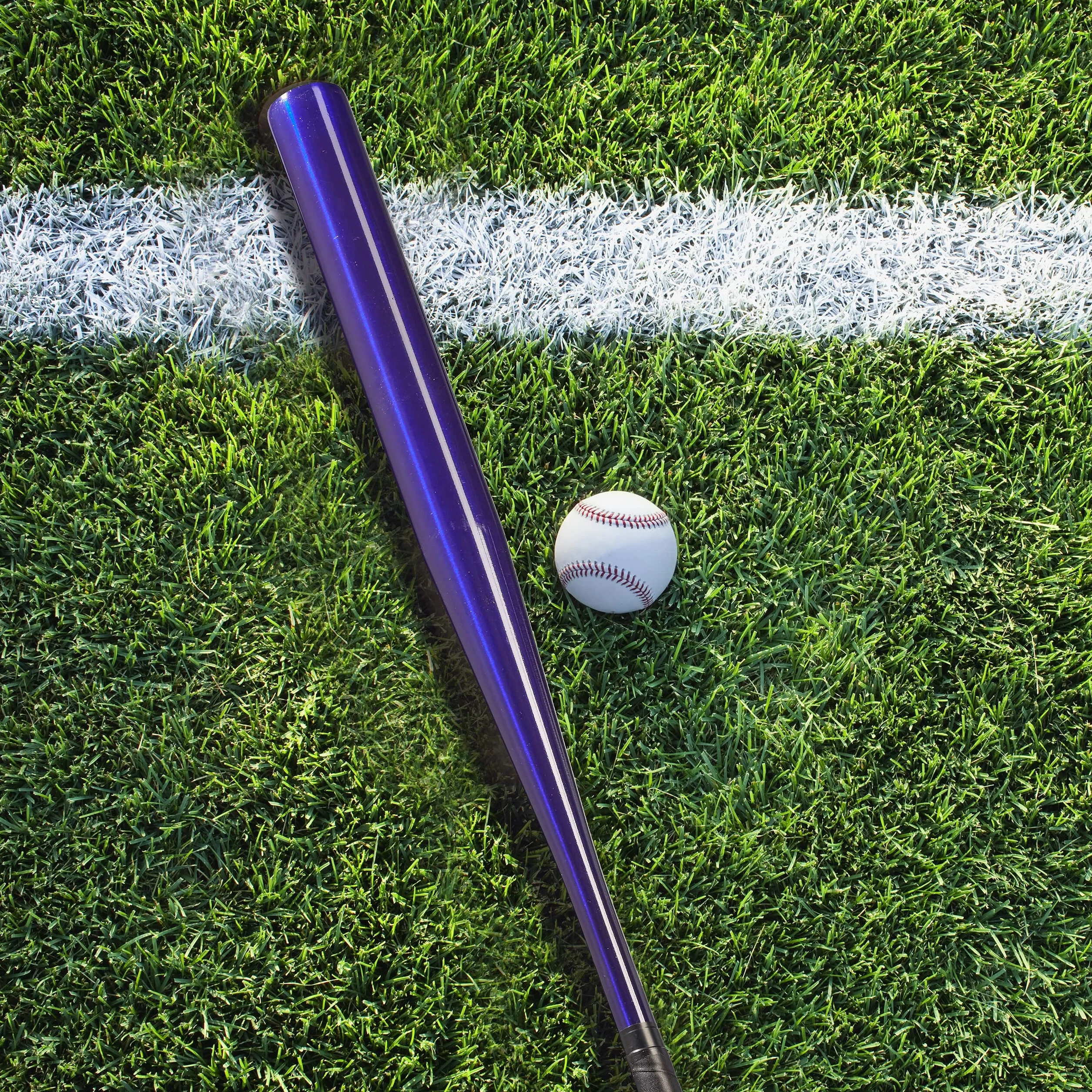 Relaxdays Bate Béisbol Aluminio 34 Pulgadas 86 cm Mango Antideslizante Azul