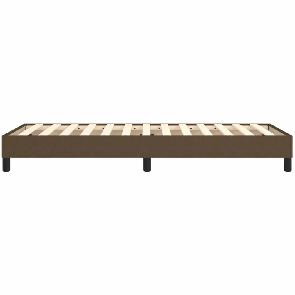 vidaXL Estructura de Cama con Somier, Somier Individual de Listones, Base de Cama Tapizada, Mueble para Dormitorio Hogar, Tela Marrón 90x200 cm