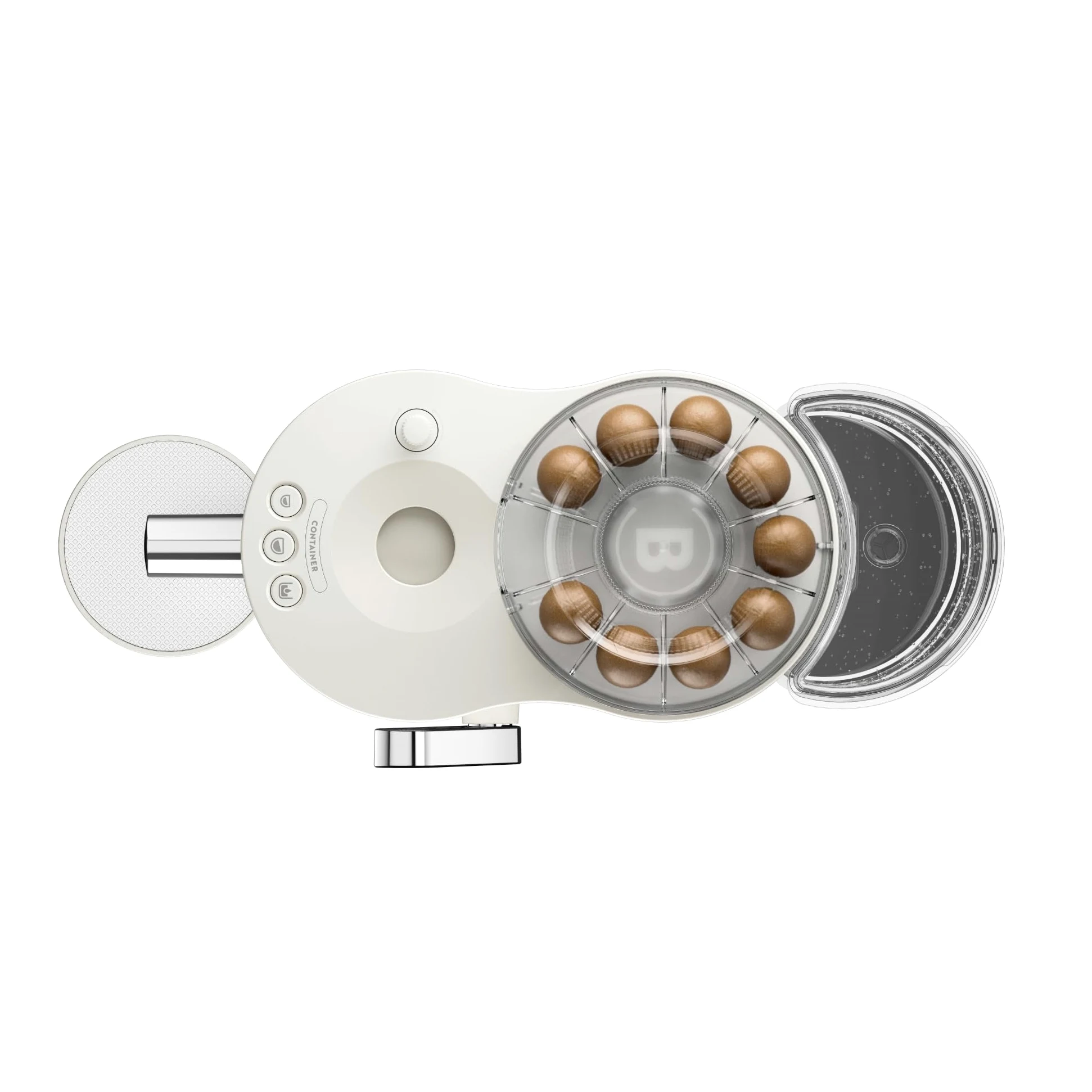 CoffeeB de café royal Globe, cafetera especialmente diseñada para el uso de Coffee Balls, 1.3L, color blanco