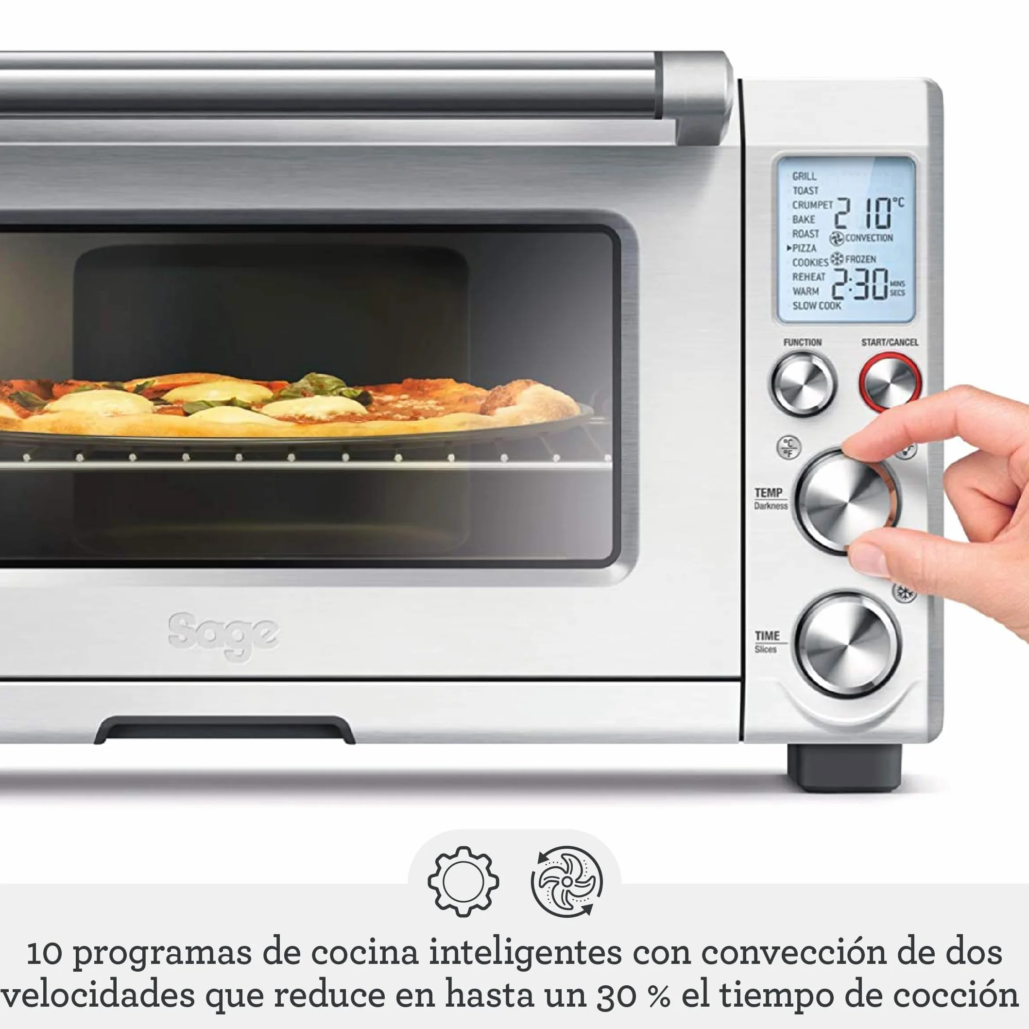SAGE The Smart Oven Pro horno 2400 W, 28 x 47 x 32 cm