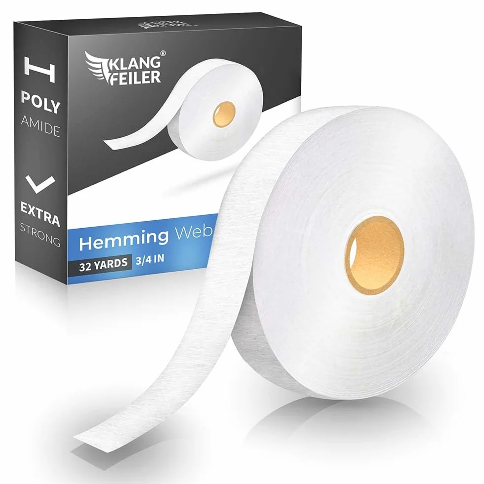 Klangfeiler® Cinta termoadhesiva para dobladillos - 30 metros - 20mm - Cinta adhesiva para cortinas, pantalones, vaqueros