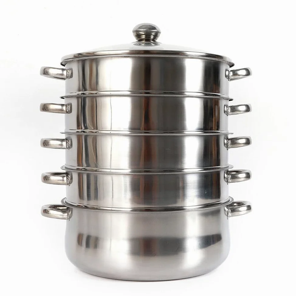Cocina de vapor multifunción hogar cinco capas multicapa huevo al vapor, verduras al vapor, arroz al vapor olla integrada, vaporizador de seguridad con gran capacidad