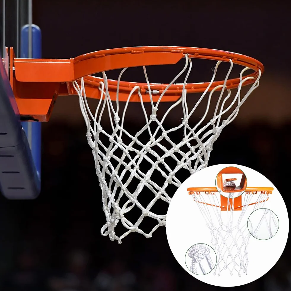 Red de Baloncesto Impermeable Tamaño Estándar para Canasta Interior y Exterior