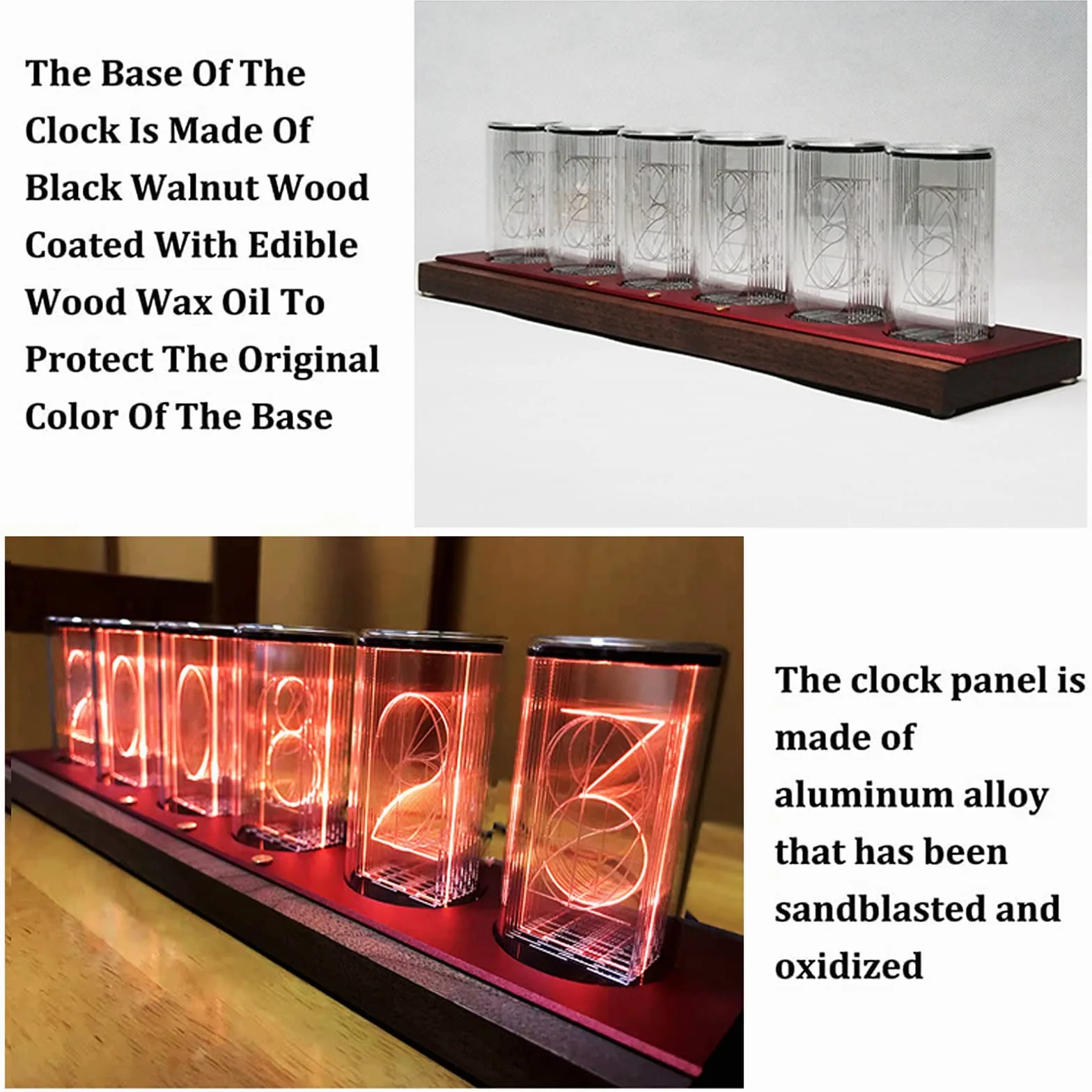 Regalos Personalizados, Reloj de Escritorio Digital LED, Reloj Despertador electrónico Luminoso, 9 Modos de Color/Ajuste automático de Brillo/Control Remoto por infrarroj