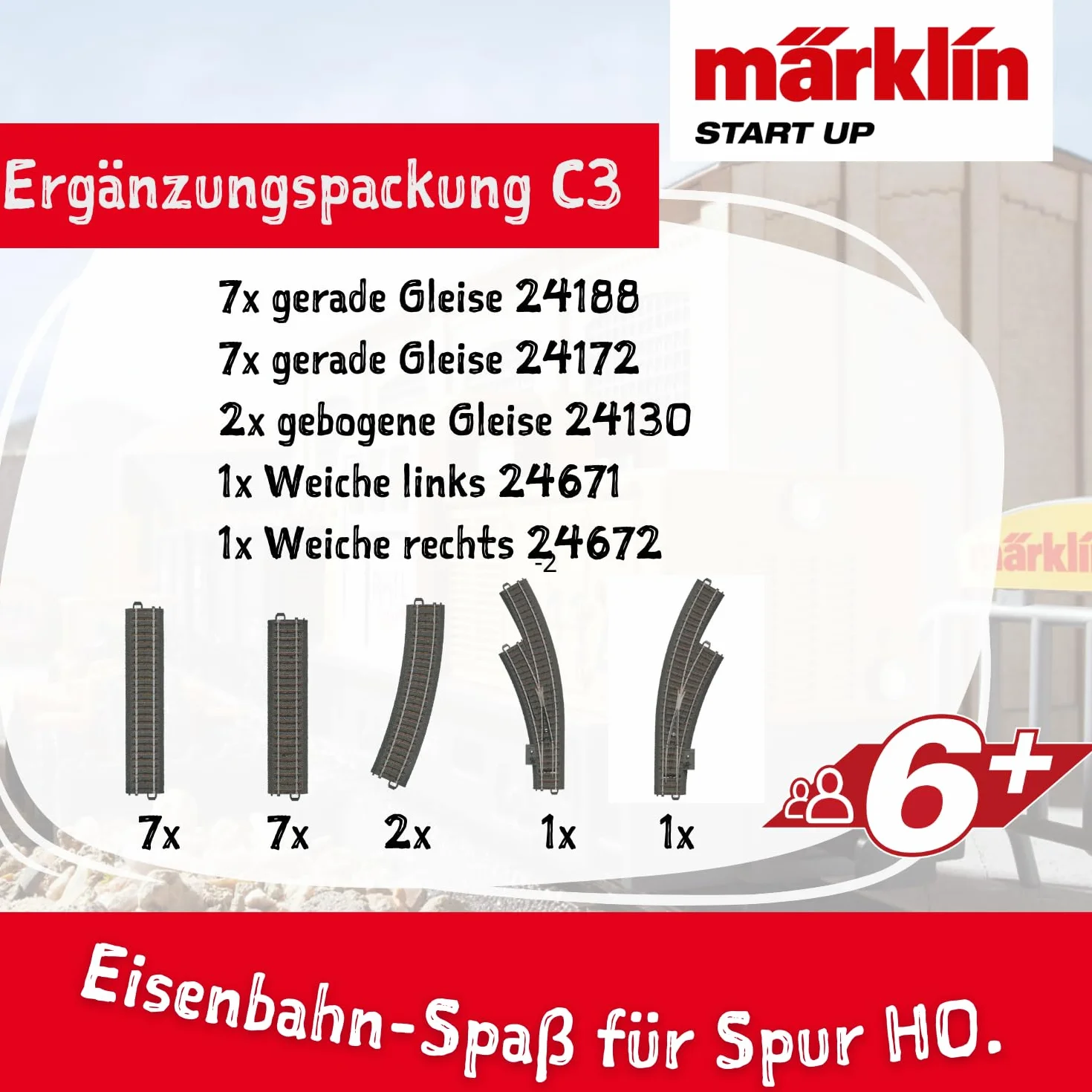 Märklin 24903 - Pistas de extensión Paquete de C3 [Importado de Alemania]