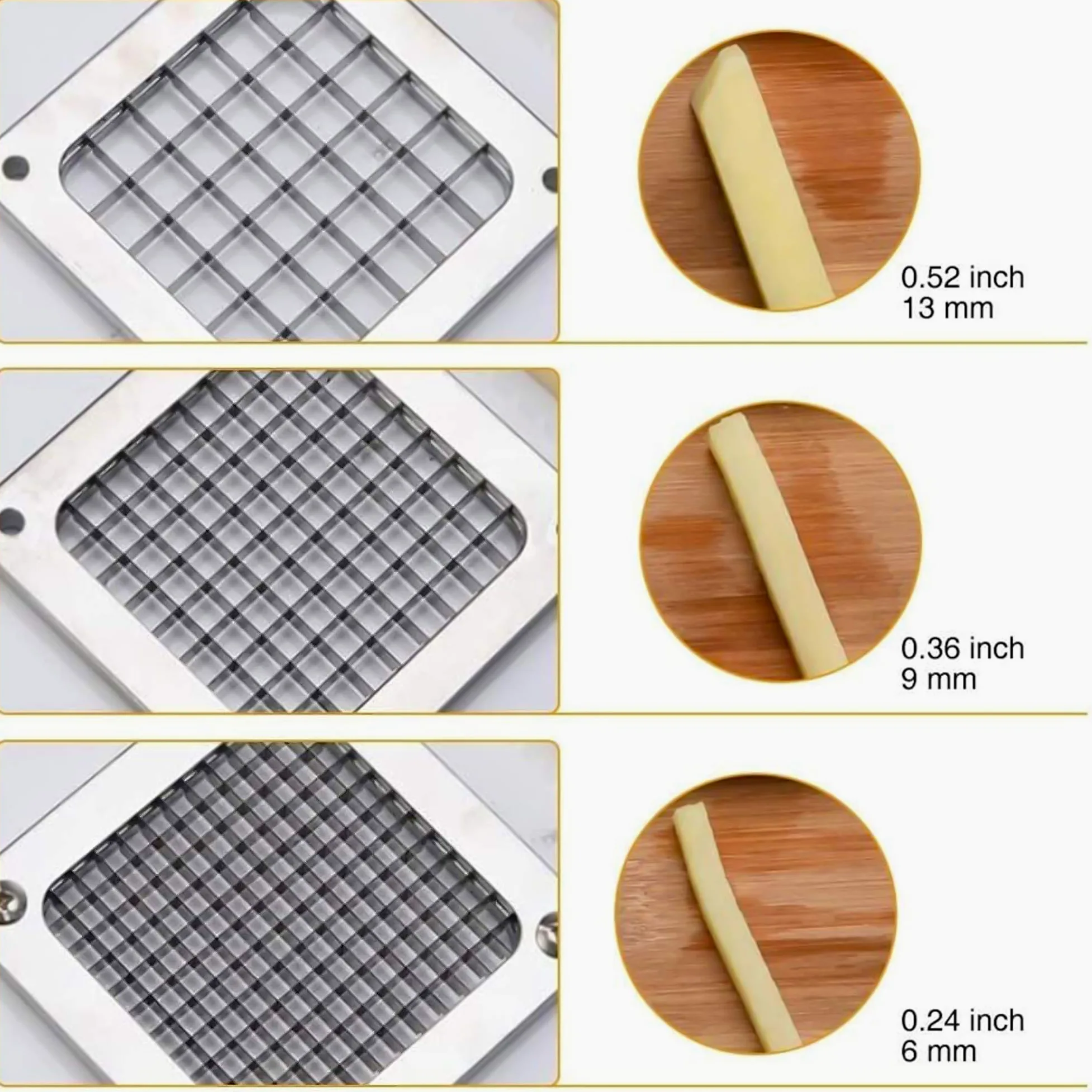 Cortador de frutas y verduras – Máquina de corte manual de patatas fritas, cortador de alimentos multifuncional para verduras, frutas, pepino