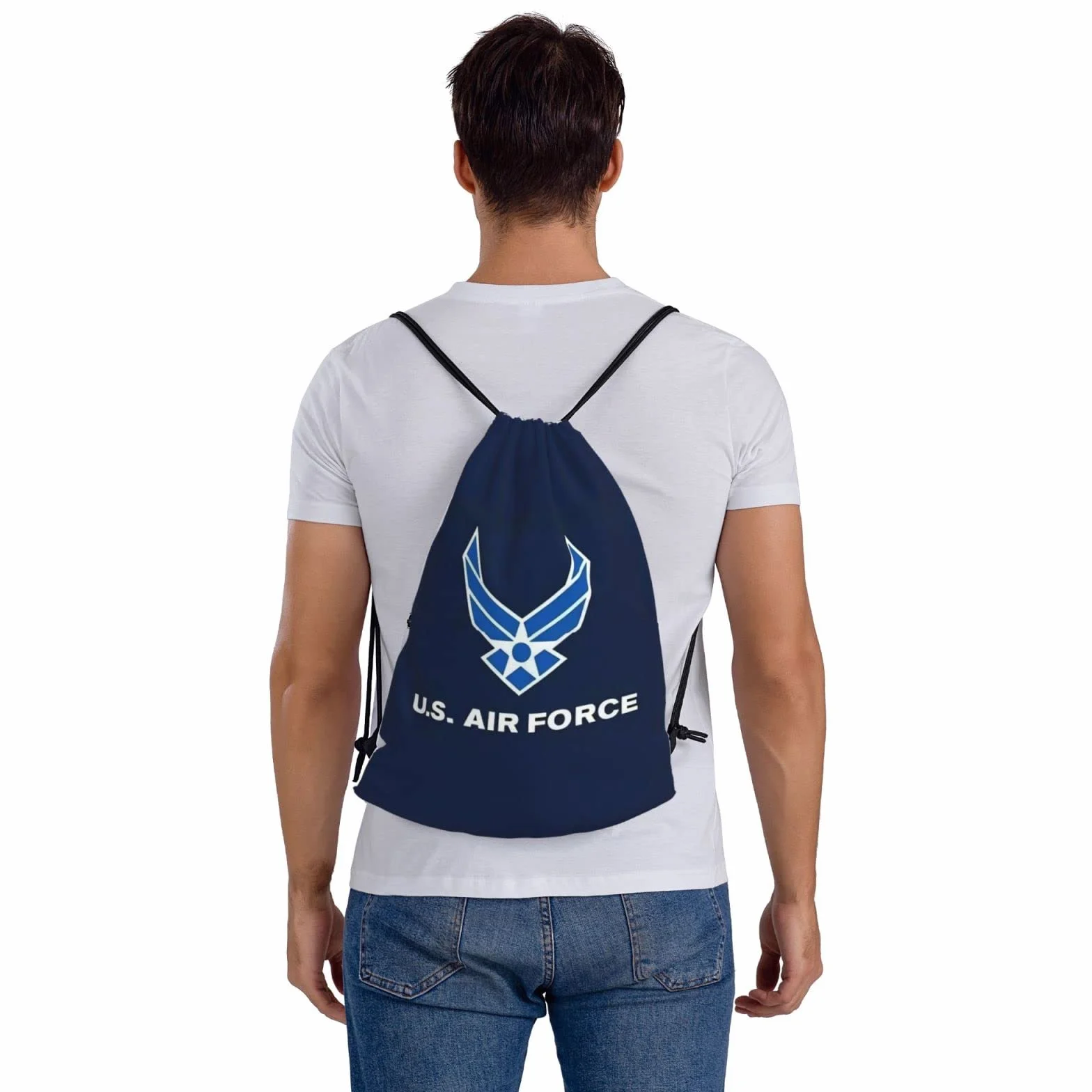 Air Force Military Flag Mochila Bolsa Deporte Gimnasio Saco con Cordón