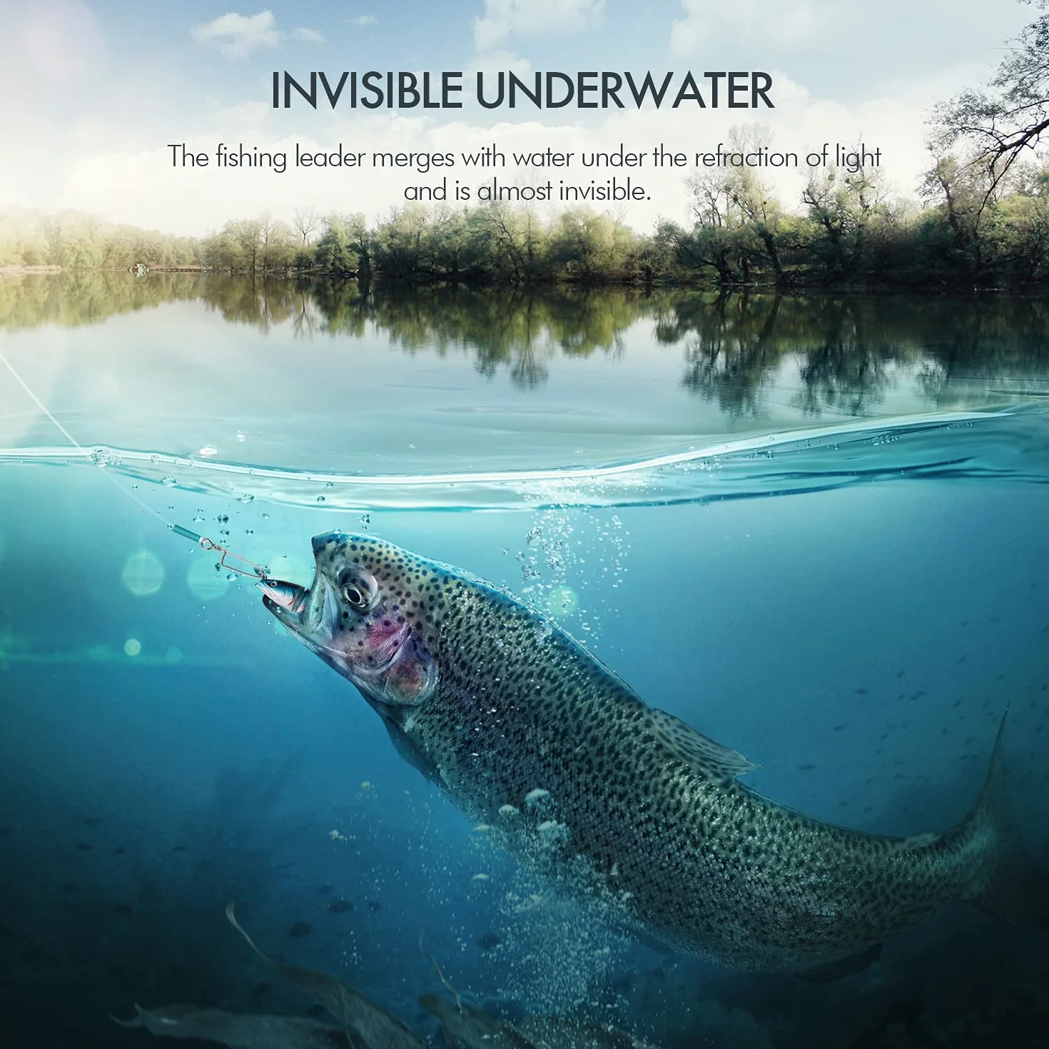 Líneas de Líderes de Pesca de Fluorocarbono, 10/20 Unidades, Broches Giratorios para Agua Salada