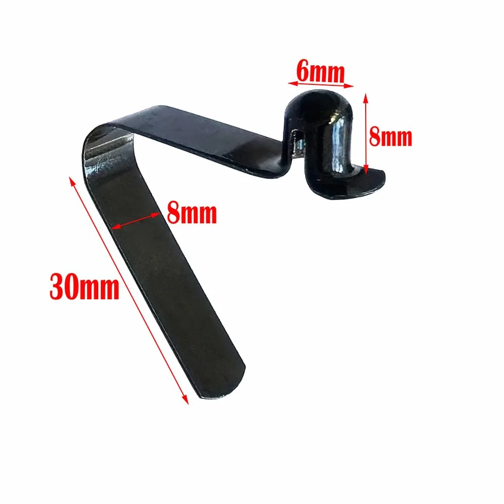 Clips de un solo botón 6 mm para kayak carpa toldo camping negro